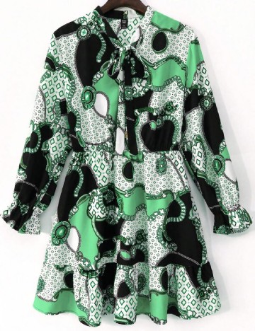 Rochie scurta SHEIN CURVE, verde