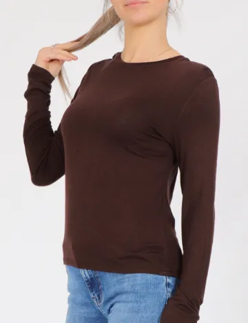 Bluza Only, maro inchis