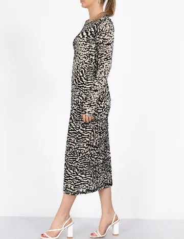 Rochie medie Jacqueline de Yong, negru/crem
