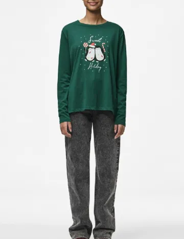 Bluza Pieces, verde