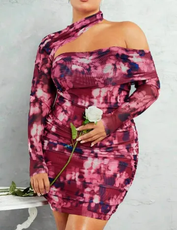 Rochie scurta SHEIN CURVE, roz