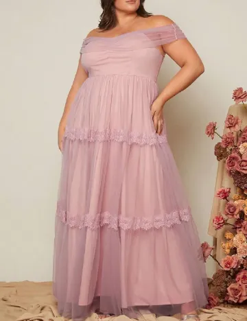 Rochie lunga SHEIN CURVE, roz Roz