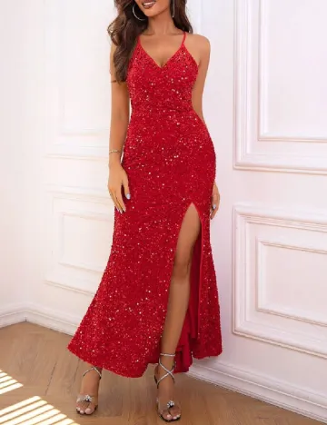 Rochie lunga Miss ord, rosu