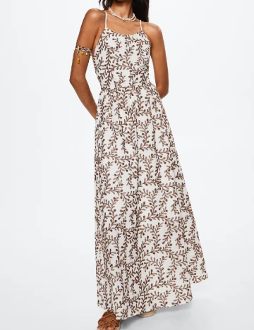 Rochie lunga Mango, alb Alb