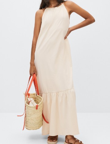 Rochie lunga Mango, crem