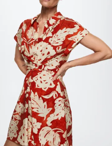 Rochie scurta Mango, caramiziu Rosu