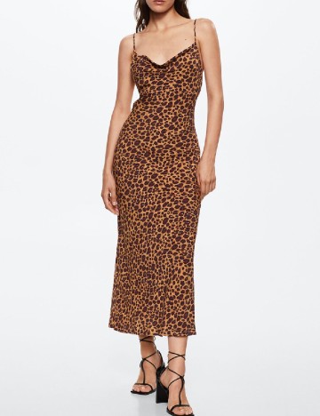 Rochie medie Mango, animal print