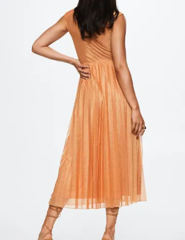 Rochie medie Mango, portocaliu Portocaliu