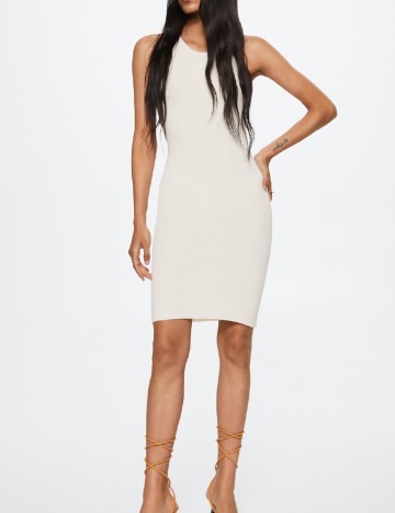 Rochie scurta Mango, crem