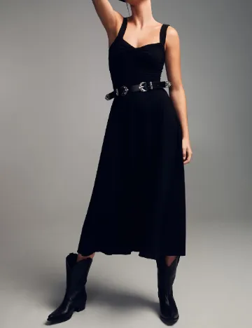 Rochie medie Mango, negru Negru