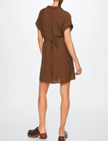 Rochie scurta Mango, maro Maro