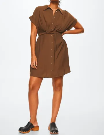 Rochie scurta Mango, maro Maro