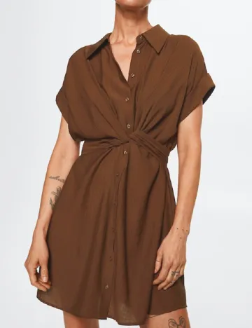Rochie scurta Mango, maro Maro
