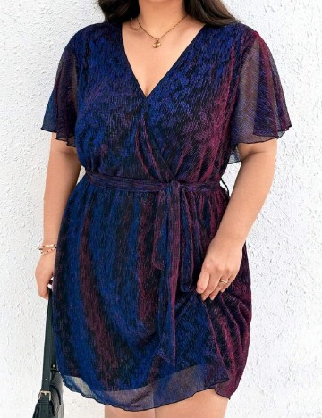 Rochie scurta SHEIN CURVE, albastru