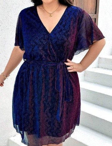 Rochie scurta SHEIN CURVE, albastru