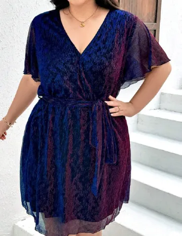 Rochie scurta SHEIN CURVE, albastru