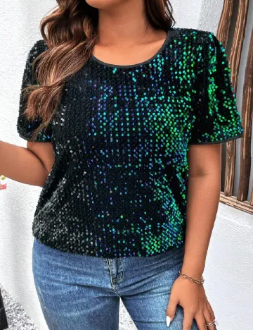 Bluza SHEIN CURVE, verde