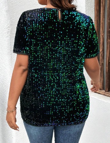 Bluza SHEIN CURVE, verde
