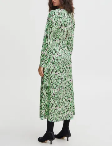 Rochie medie Ichi, verde