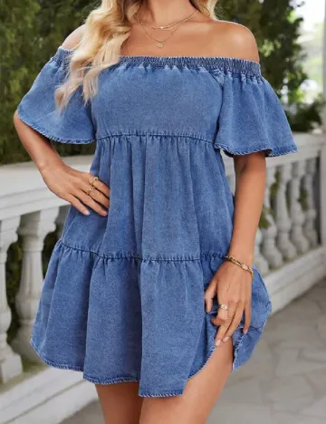 Rochie scurta SHEIN, albastru Albastru