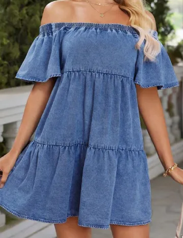 Rochie scurta SHEIN, albastru Albastru