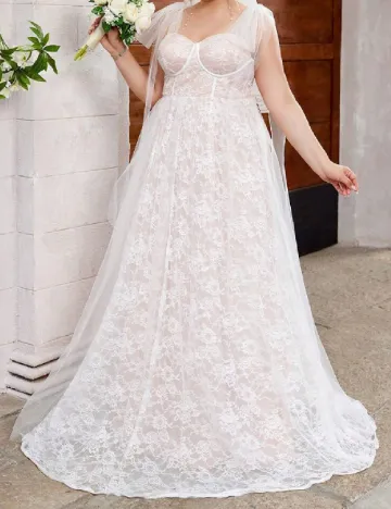 Rochie lunga SHEIN CURVE, alb