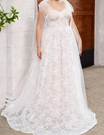 Rochie lunga SHEIN CURVE, alb