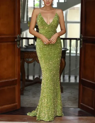 Rochie lunga Love&Lemonade, verde Verde