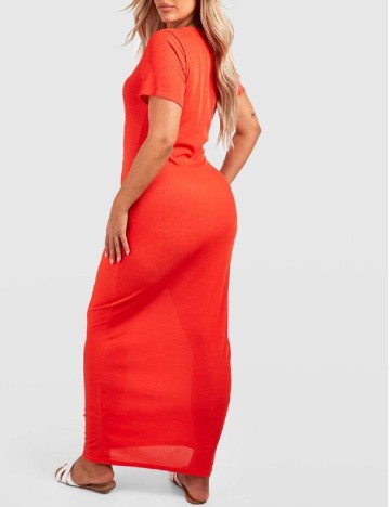 Rochie lunga Boohoo Plus Size, portocaliu