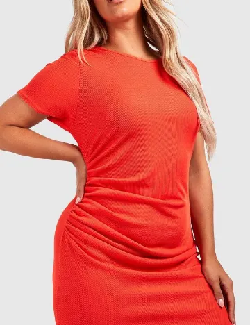 Rochie lunga Boohoo Plus Size, portocaliu