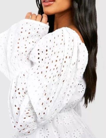 Rochie scurta Boohoo, alb