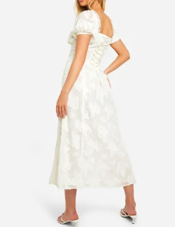 Rochie medie Boohoo, alb Alb