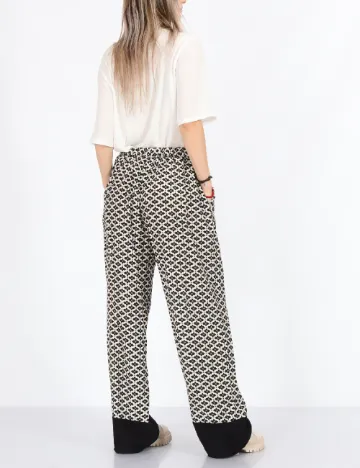 Pantaloni Only, alb/negru