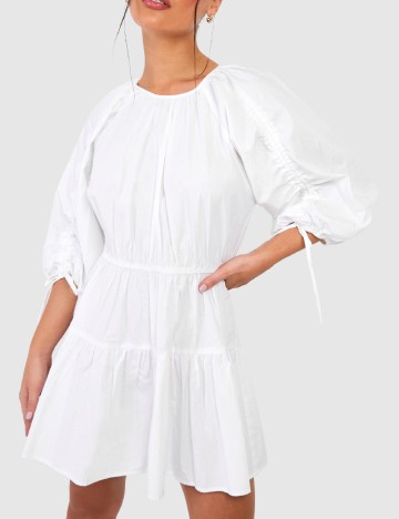Rochie scurta Boohoo, alb