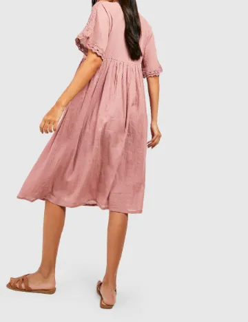 Rochie medie Boohoo maternity, roz Roz