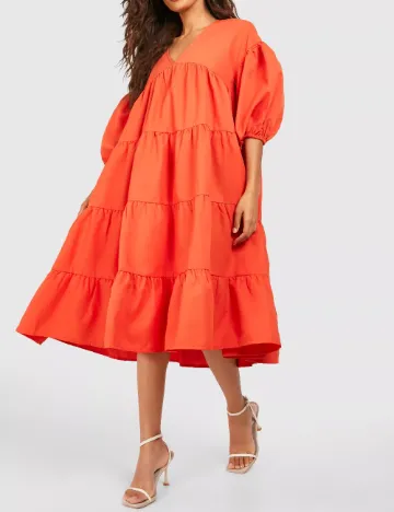 Rochie medie Boohoo, portocaliu