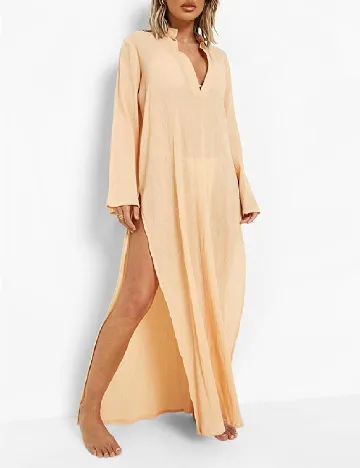 Rochie de plaja Boohoo, crem