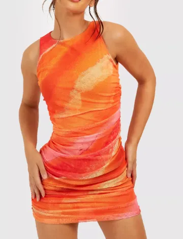 Rochie scurta Boohoo, portocaliu