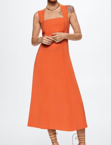 Rochie lunga Mango, portocaliu