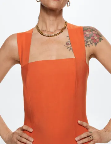 Rochie lunga Mango, portocaliu Portocaliu