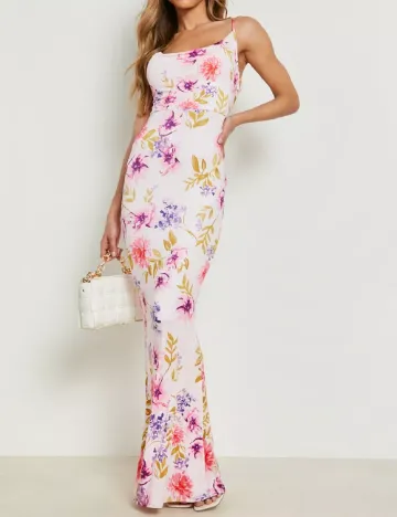 Rochie lunga Boohoo, floral print Floral print