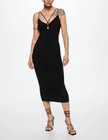 Rochie medie Mango, negru Negru