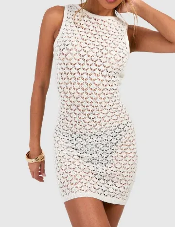 Rochie de plaja Boohoo, ecru