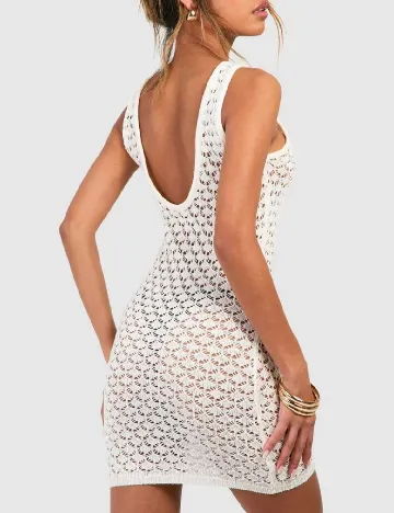 Rochie de plaja Boohoo, ecru