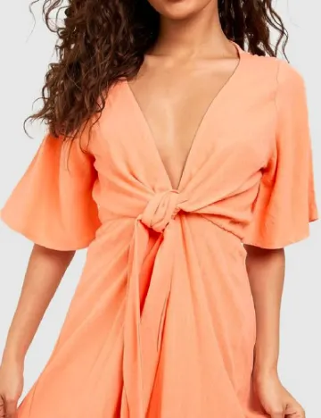 Rochie medie Boohoo, piersica