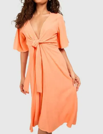 Rochie medie Boohoo, piersica