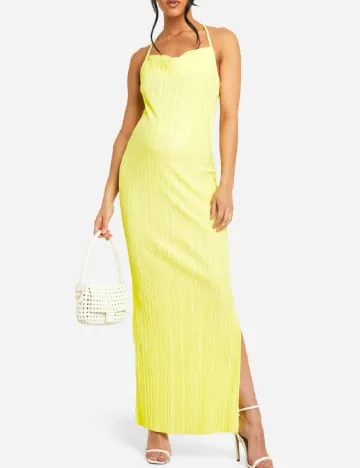 Rochie lunga Boohoo maternity, galben