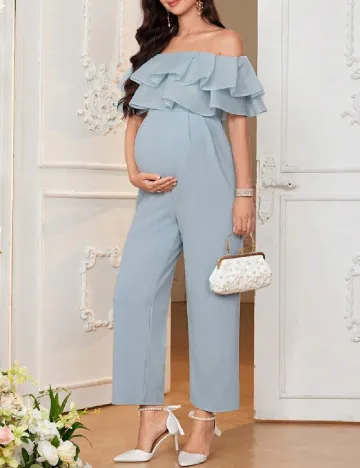 Salopeta SHEIN Maternity, albastru Albastru