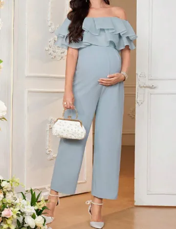 Salopeta SHEIN Maternity, albastru Albastru