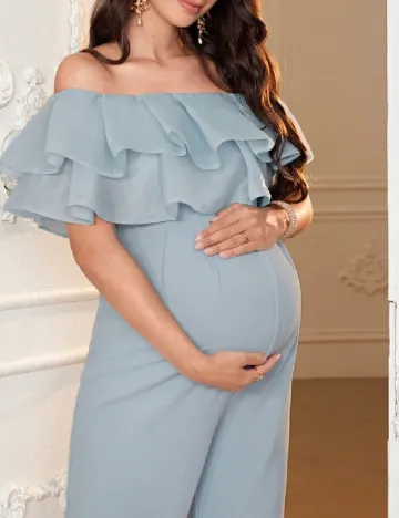 Salopeta SHEIN Maternity, albastru Albastru
